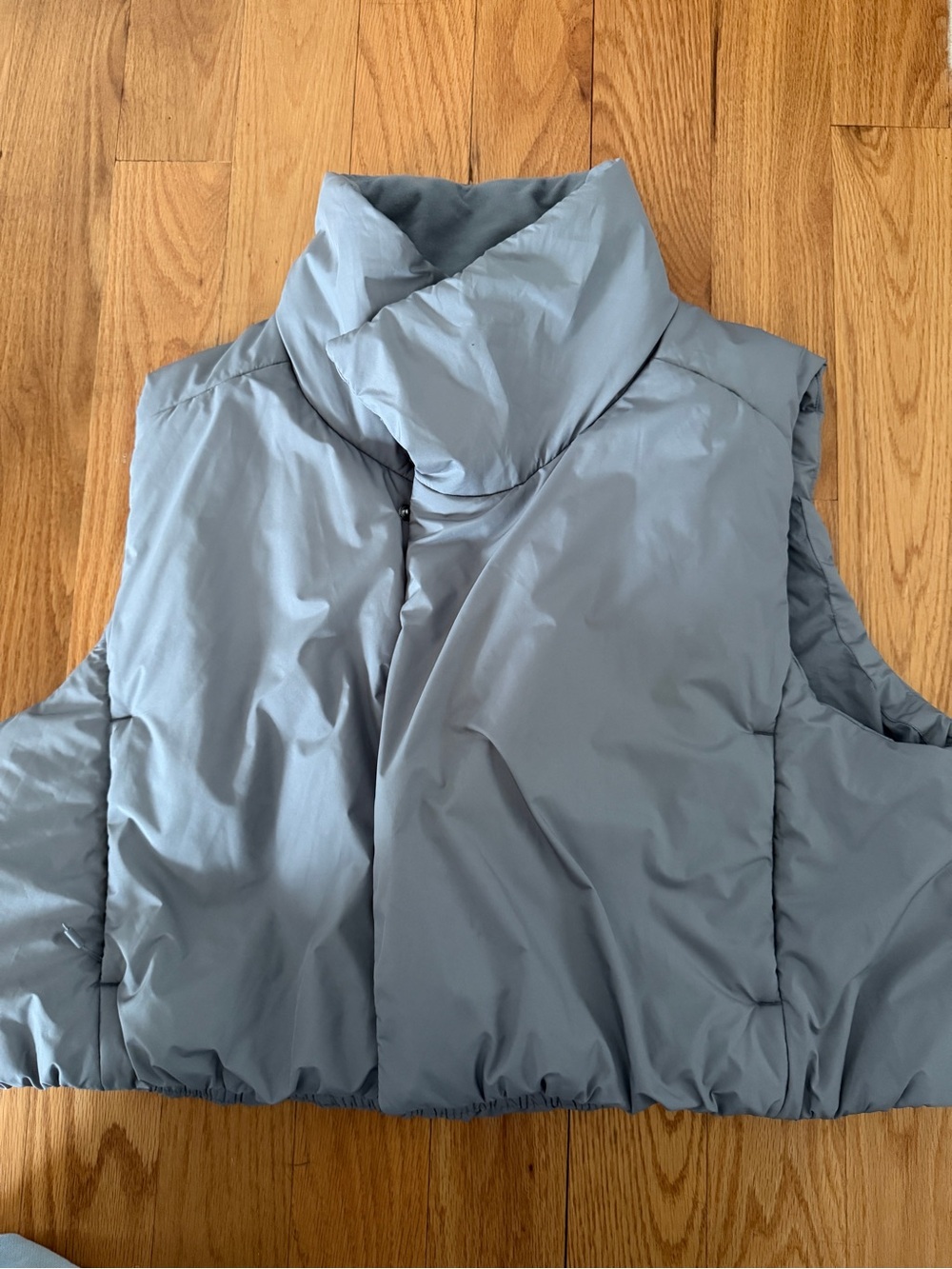 Beyond Yoga Charcoal Quilted Vest